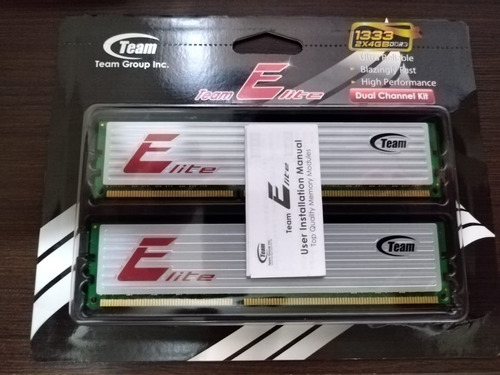 Memoria Ram Team Elite 8gb (2 X 4gb) 240-pin Ddr3 1333mhz