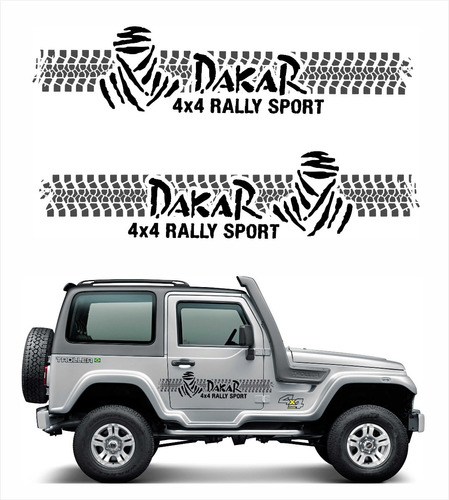 Kit Adesivo Faixa Troller 2008 A 2014 Rally Dakar