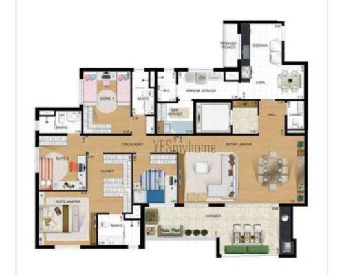 Apartamento Com 3 Dormitórios À Venda, 166 M² Por R$ 1.175.139,00 - Ecoville - Curitiba/pr - Ap0080