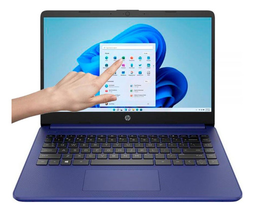 Laptop  HP 14-FQ1025cl azul táctil 14", AMD Ryzen 7 16GB de RAM 512GB SSD, AMD Radeon Graphics Windows 11 Home