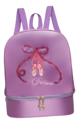 Mochila De Danza De Ballet Ligera Con Compartimento Púrpura