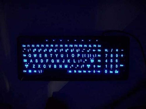 Teclado Retroiluminado, Usb Impaprice / Negro Y Azul