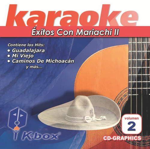 Cd+g Karaoke K-box Éxitos Con Mariachi Ii