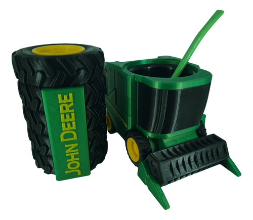 Kit Mate Y Yerbera Cosechadora En Impresión 3d. John Deere