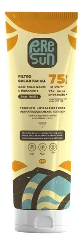 Filtro Solar Facial Vegano Puresun 75 Fps 50g Cor Bege Médio