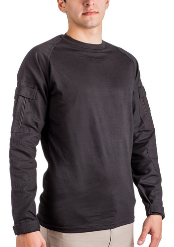 Imagen 1 de 7 de Remera Táctica Bajo Chaleco Negro