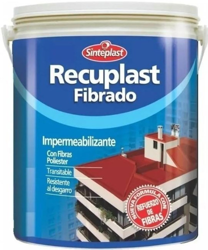 Recuplast Fibrado 4 Kg Techos Impermeable Membrana Liquida E