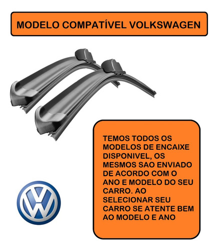 Palheta Limpador Parabrisa Silicone Vw Gol Fox Polo Virtus Gol G7 2017 A 2024 Rodo
