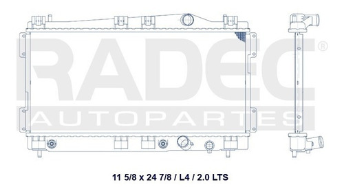 Radiador Dodge Neon 1995-1999 2.0 Lts Ml4 C/aire Autom