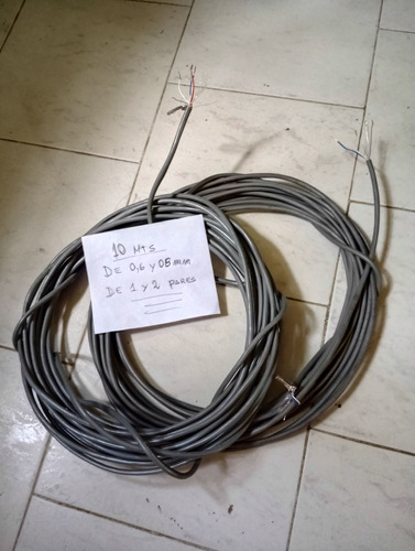 Cable, 2 Y 1 Par, Tdi Gris De 0.6 Y 0.8 Mm De 10 Mts 