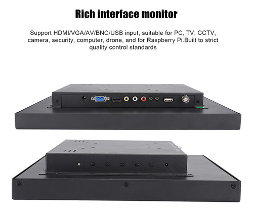Monitor Hd De 15 Pulgadas 1024x768 Completamente Metálico In