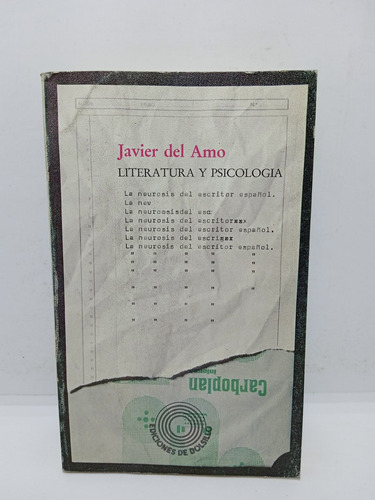 Literatura Y Psicología - Javier Del Amor - Nuevo 