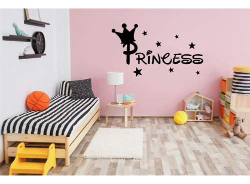 Vinil Decorativo Frase Princess Pegatinas Infantil
