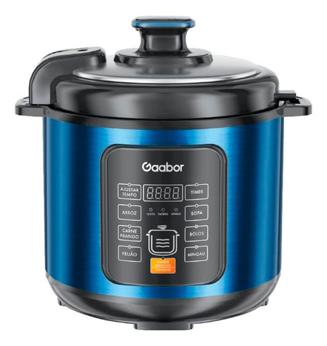 Panela De Pressão Elétrica Gaabor 6l 1000w 8 Funções 127v Cor Azul 110v