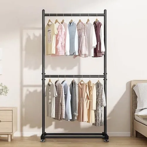 Rack Perchero Doble Nivel Organizador Ropa 100 X 160 Cm