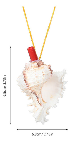 Collar Con Silbato De Caracola Natural Para Instrumento Con