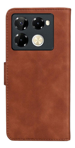 Funda Tipo Cartera Magnética De Piel Sintética Para Infinix Note 40 Pro 4g Con Ranuras Para Tarjetas, Cómodo Protector Táctil