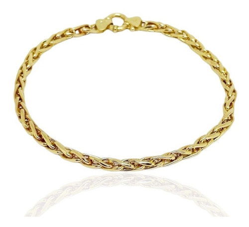 Pulseira Palmeira Trançada Ouro 18k 750 16 Cm Diâmetro 5 cm