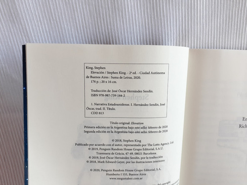 Imagen 3 de 4 de Elevacion Stephen King Suma De Letras