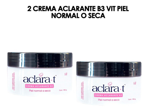 2 Crema Aclarante B3 Vit Piel Normal O Seca