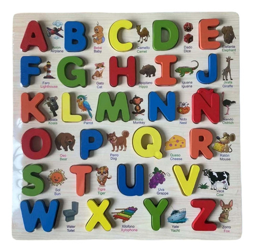 Nuevo Alfabeto Puzzle Board Letras Espanholas