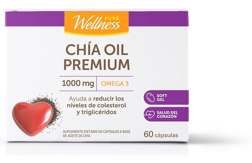 Suplemento Dietario Pure Wellness Chía Oil X 60 Un