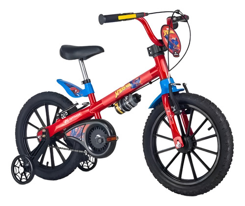 Bicicleta Infantil Nathor Spider Man Aro 16 Vermelho/azul