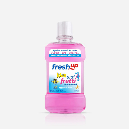 Enjuague Bucal Anticaries Fresh Up Kids Tutti Frutti 250ml 