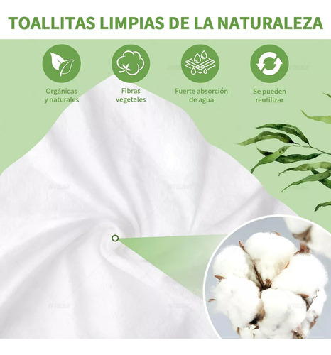 200pzs Algodón Toallas Faciales Viaje Comprimidas Desechable