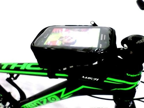 Imagen 5 de 8 de Bolso Porta Celular Mazzi Negro - Racer Bikes