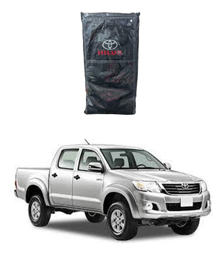 Fundas De Asiento Toyota Hilux D/c Cuero Ecológico Negra