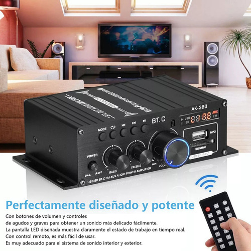 Minihifi Digital Bluetooth Amplificador De Potencia De Audio