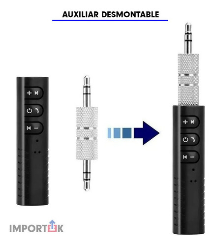 L Receptor Bluetooth Recargable Auxiliar 3.5mm Manos Libres