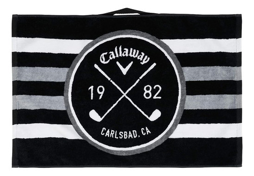 Callaway Golf 16x24 Carrito Toalla, Negro / Blanco / Carbón