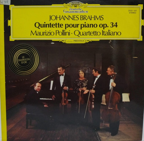 Johannes Brahms Quintette Pour Piano Op 34 Lp