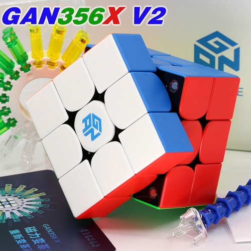 Cubo Mágico 3x3x3 Gan 356x V2 Magnético Color Ipg Numérico