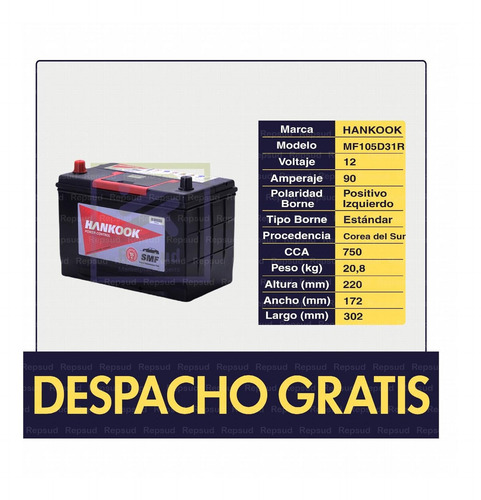 Imagen 2 de 8 de Batería Jeep Grand Cherokee 6.4 2013 Ohv Bencina
