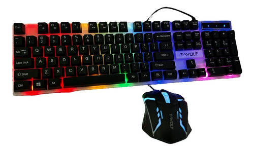 Combo Kit Teclado Y Mouse Modelo Tf 230 Gamer Y Oficina 