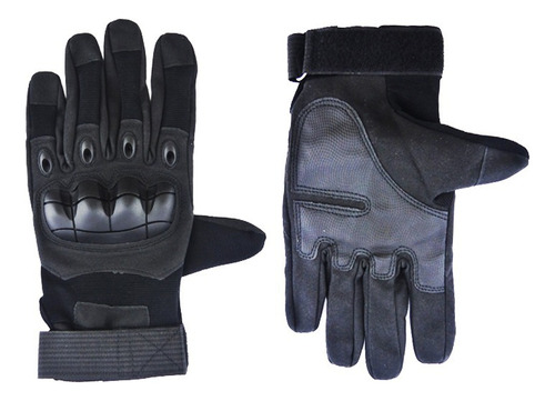 Guantes Para Moto En Material Resistente Con Protección Color Negro Talla M, L, Xl