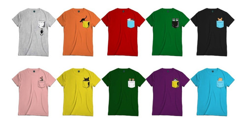 Camiseta T - Shirt Cuello Redondo Dibujos Animado Caricatura