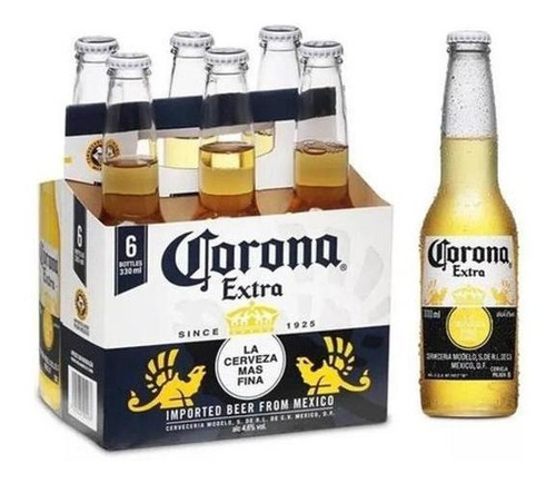 Cerveja Corona Extra Long Neck 330ml Pack (6 Unidades)