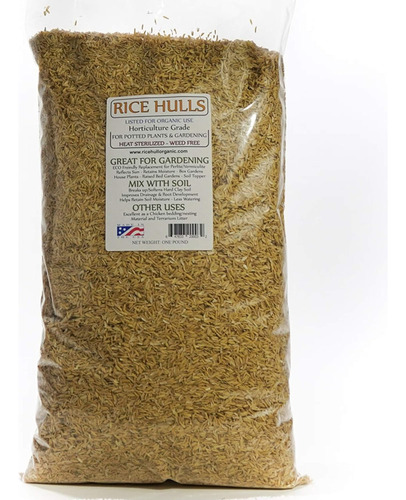 Cascos De Arroz - Uso Orgánico - 3 Libras - Plantas De Inter