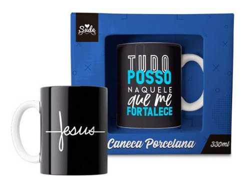 Caneca Jesus Tudo Posso Tudo Posso Naquele Que Me Fortalece