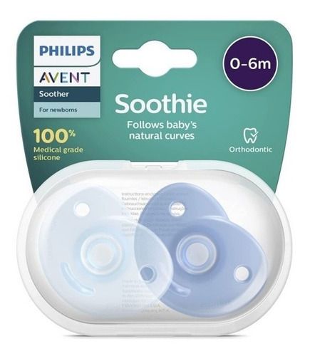 Set De Chupones Soothie Philips Avent 0-6 Meses Niño