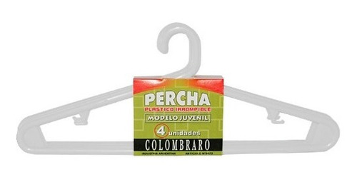 Percha Juvenil Pack X 4 Unidades  Art 8072 Colombraro