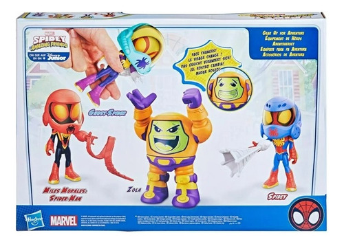 Spidey And His Amazing Friends 4 Personajes Y 6 Accesorios