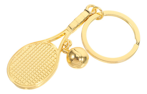 Lindo Llavero Deportivo Con Forma De Pelota De Tenis, Raquet