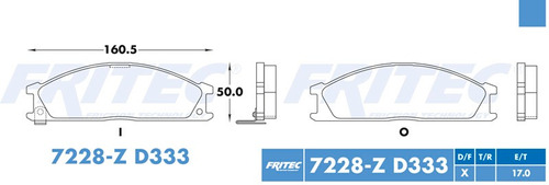 Balatas Delantero Fritec D21 1986-1994 3.0l