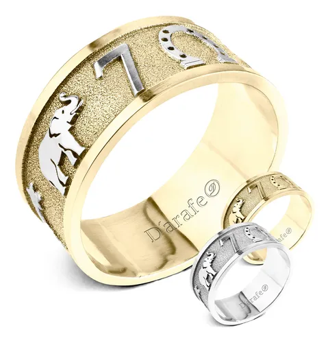 Anillo Oro 18k Lam Elefante Amuleto Búho Protección Suerte