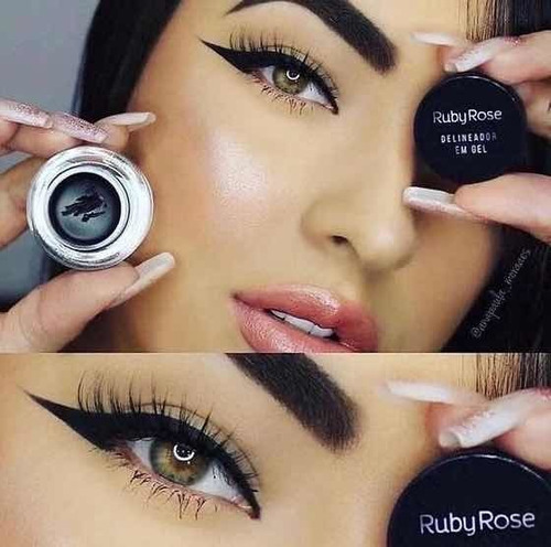 Imagen 2 de 3 de Delineador Gel Negro Ruby Rose Waterproof